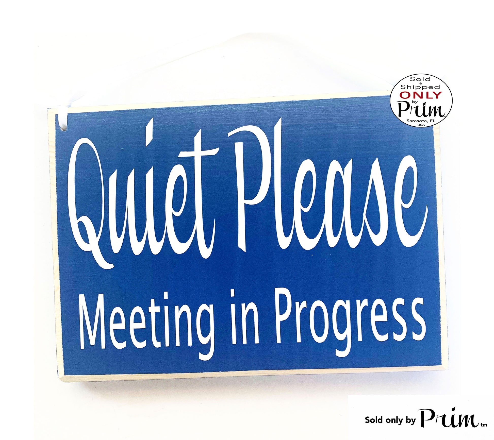 8x6 Quiet Meeting In Progress Custom Wood Sign Please Do Not Disturb The Zone Welcome In Session Progress Conference Office Workspace Door Plaque Designs by Prim