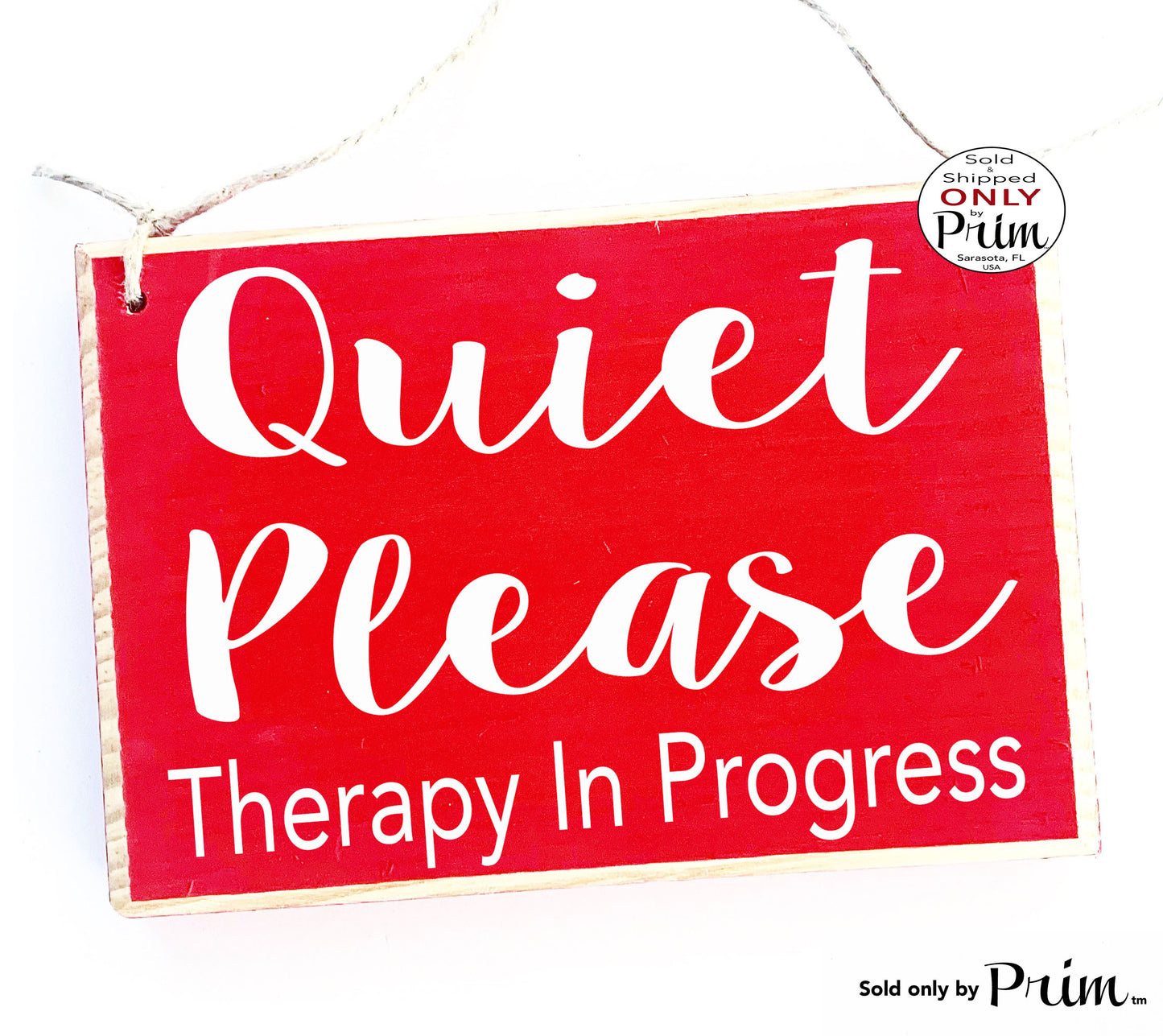 Quiet Please Therapy In Progress 8x6 Custom Wood Sign Spa In Progress Please Do Not Disturb Shhh Relaxation Soft Voices Therapy Plaque Designs by Prim