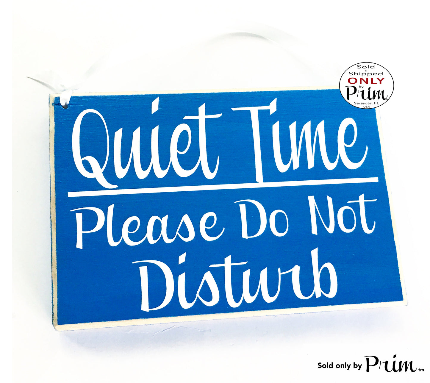 8x6 Quiet Time Please Do Not Disturb Custom Wood Sign | Silent Soft Voices In Session Progress Do Not Enter Nap Day Sleeper Door Plaque Designs by Prim