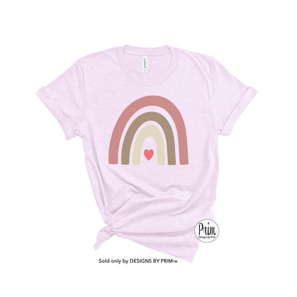 Boho Rainbow Soft Unisex T-Shirt | Hippie Life Mom Women Inspirational Positive Kindness Quote Love Heart Rainbow Graphic Top  copy