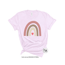 Load image into Gallery viewer, Boho Rainbow Soft Unisex T-Shirt | Hippie Life Mom Women Inspirational Positive Kindness Quote Love Heart Rainbow Graphic Top  copy
