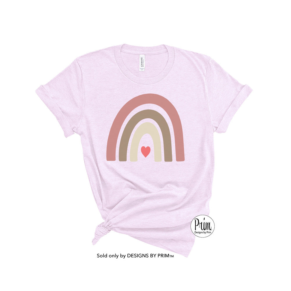 Boho Rainbow Soft Unisex T-Shirt | Hippie Life Mom Women Inspirational Positive Kindness Quote Love Heart Rainbow Graphic Top  copy
