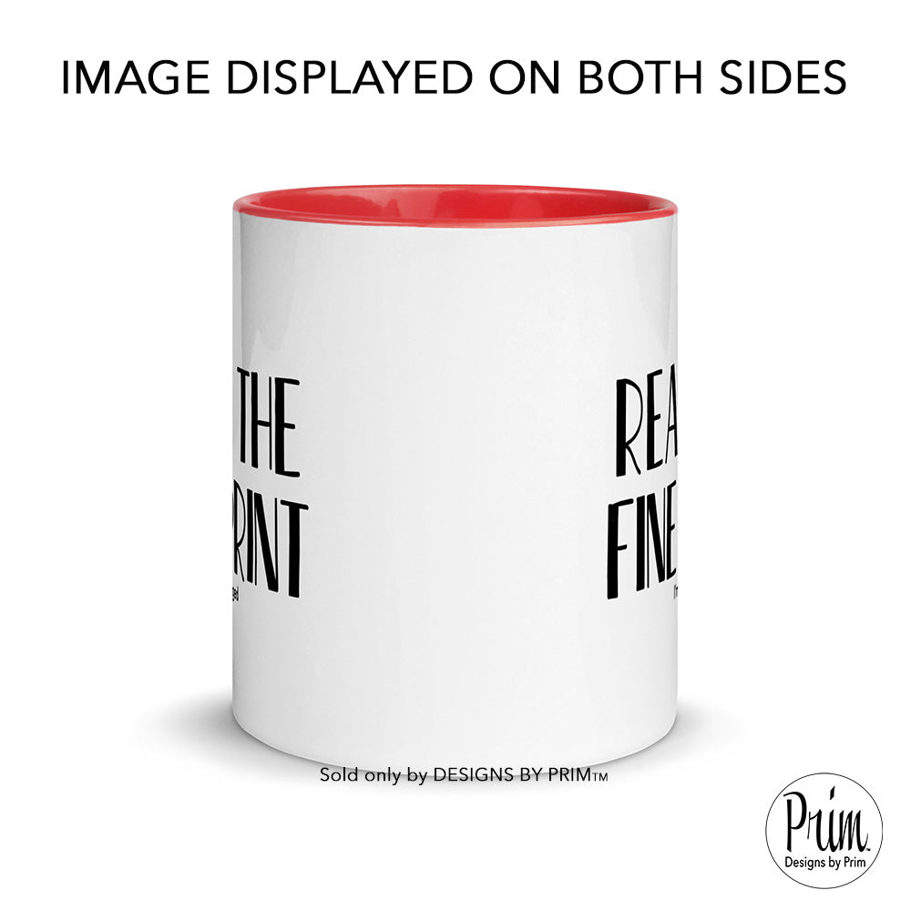 Designs by Prim Read the Fine Print I'm Engaged Engagement Announcement 11 Ounce Ceramic Mug | Surprise Getting Married Wedding Fiance Bride to Be Cup