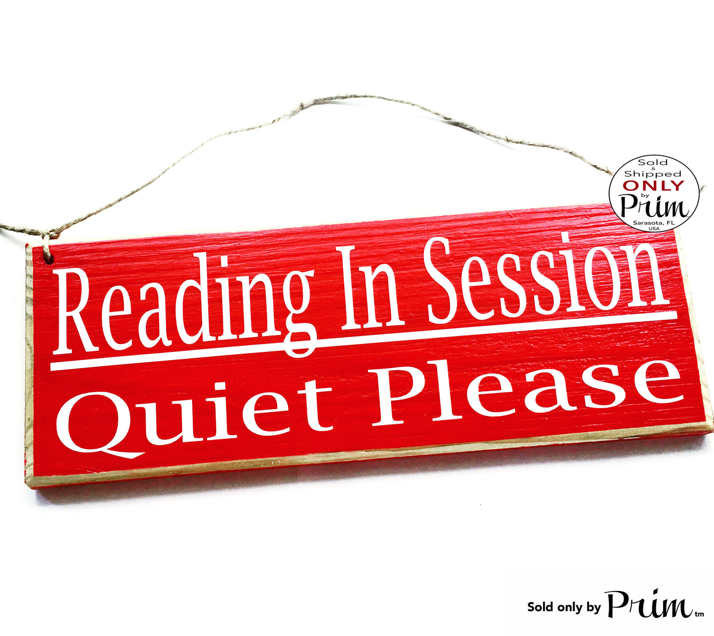 12x4 Reading In Session Please Do Not Disturb Custom Wood Sign Soft Voices Children Online Learning School Teaching Classroom Door Plaque Designs by Prim