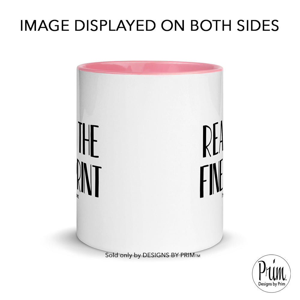 Designs by Prim Read the Fine Print I'm Pregnant 11 Ounce Ceramic Mug | Pregnancy Announcement Funny Encrypted Having a Baby Tea Coffee Cup