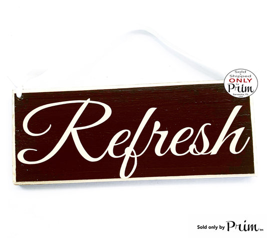10x4 Refresh Custom Wood Sign Renew Relax Spa Relaxation Lounge Tranquility Massage Office Salon Quiet Please Soft Voices Shhh Plaques Designs by Prim