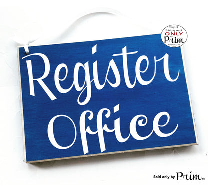 8x6 Register Office Custom Wood Sign Front Office Entrance Reception Registration Administrative Business Corporate Deliveries Door Plaque Designs by Prim