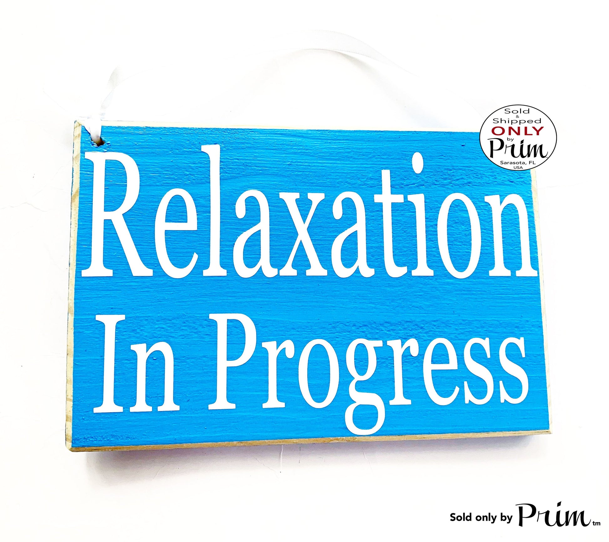 8x6 Relaxation In Progress Session Do Not Disturb Spa Salon Custom Wood Sign Office Spa Service Designs by Prim
