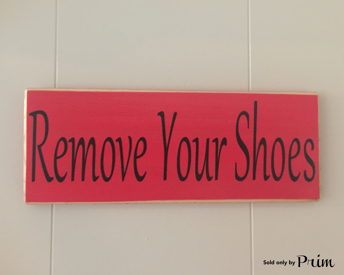 12x4 Remove Your Shoes Wood Welcome Sign