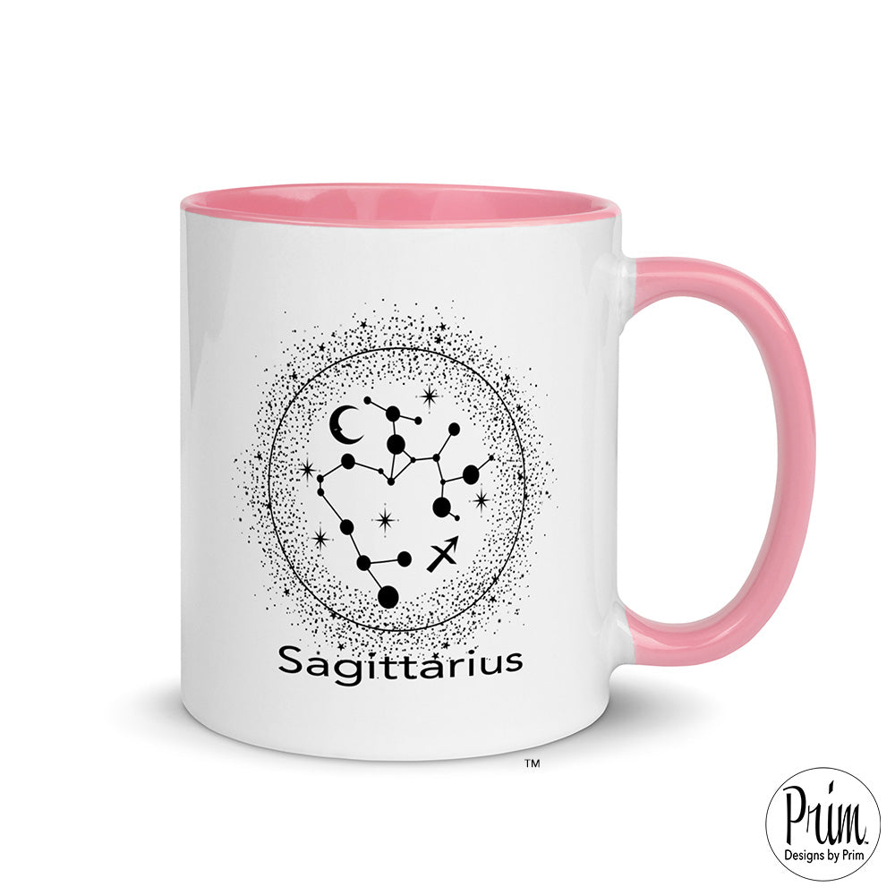Designs by Prim Sagittarius Constellation Zodiac 11 Ounce Ceramic Mug | Astrology Horoscope 12 Months Birthday Gift Coffee Tea Cup