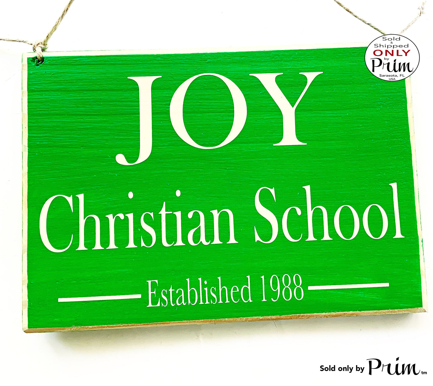 10x8 School Name Established Custom Wood Sign