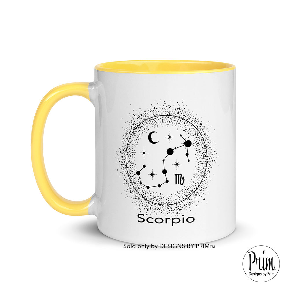 Designs by Prim Scorpio Constellation Zodiac 11 Ounce Ceramic Mug | Astrology Horoscope 12 Months Birthday Gift Coffee Tea Cup