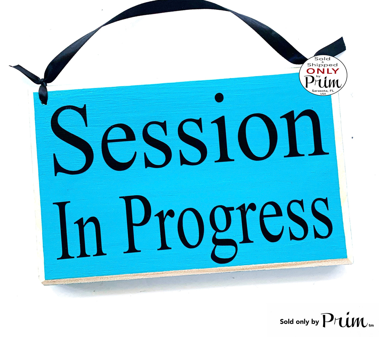 8x6 Session in Progress Custom Wood Sign Busy Please Do Not Disturb Welcome Meeting Quiet Work Cubicle Office Conference Wall Door Plaque Designs by Prim