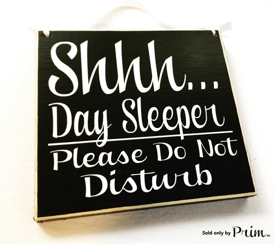8x8 Shhh Day Sleeper Do Not Disturb Custom Wood Sign 8x8 Baby Sleeping Night Shift Nurse Quiet Please Do Not Disturb Shhh