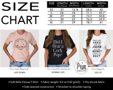 Load image into Gallery viewer, Designs by Prim Boho Graphic Shirt Collection Size Chart