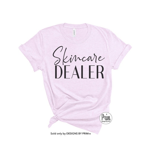 Designs by Prim Skincare Dealer Soft Unisex T-Shirt | Make Up Facial Aesthetician Skin Expert Boss Therapist Lashing Glam Team Cosmetology Graphic Tee Top