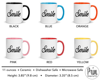 Designs by Prim Smile 11 Ounce Ceramic Mug | Positive Vibes Only Daily Reminder Start the day great Happy Motivational Coffee Tea Mug