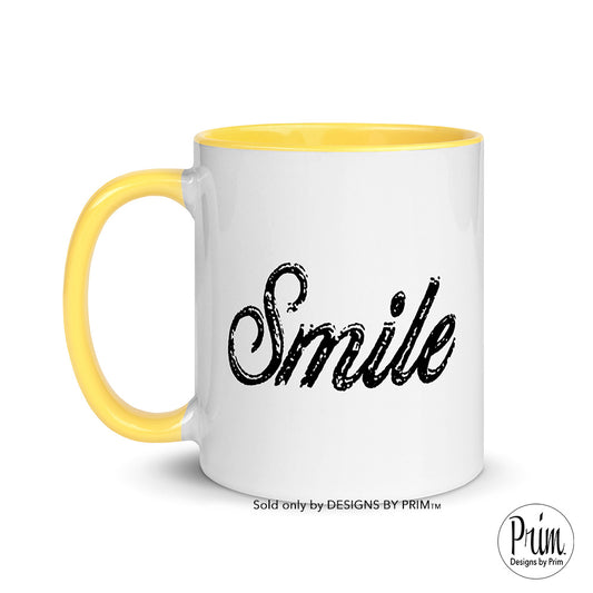 Designs by Prim Smile 11 Ounce Ceramic Mug | Positive Vibes Only Daily Reminder Start the day great Happy Motivational Coffee Tea Mug