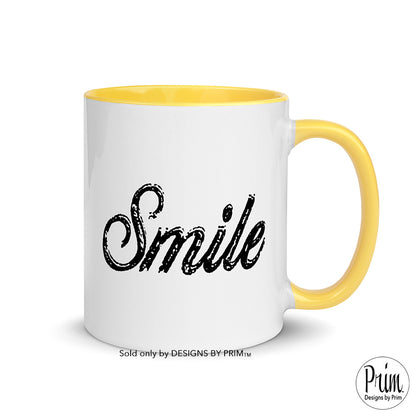 Designs by Prim Smile 11 Ounce Ceramic Mug | Positive Vibes Only Daily Reminder Start the day great Happy Motivational Coffee Tea Mug