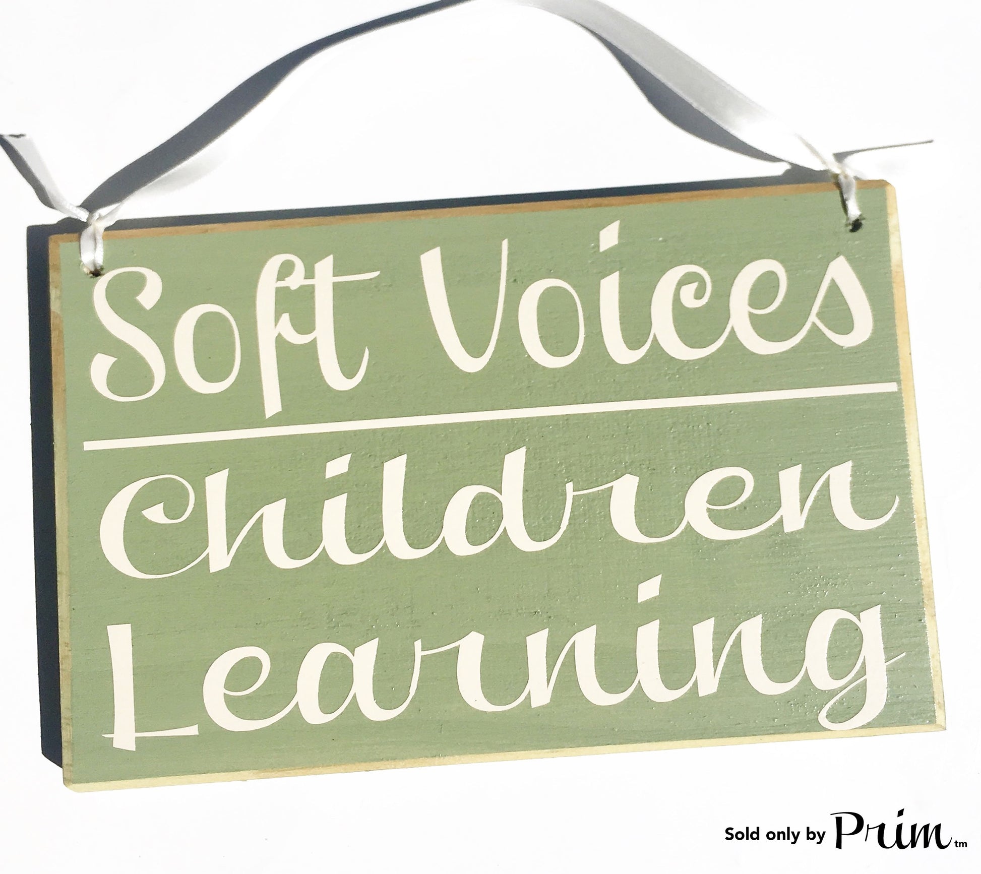 8x6 Soft Voices Children Learning Custom Wood Sign Please Do Not Disturb Reading School Teaching Teacher Classroom Scholar  Shhh Door Plaque