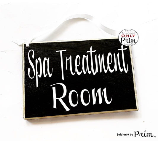 8x6 Spa Treatment Room Custom Wood Sign | Business Office Relaxation Massage Facial Shhh Quiet Please Clinic Soft Voices Door Plaque