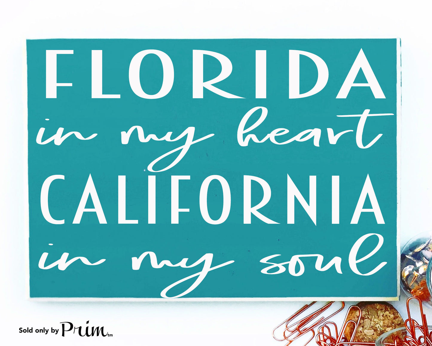 State In My Heart And Soul Custom Wood Sign US States Moving Living Home Sweet Home Grown Far Away Where My Heart Is Welcome  Plaque 