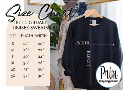 Designs by Prim Size Chart