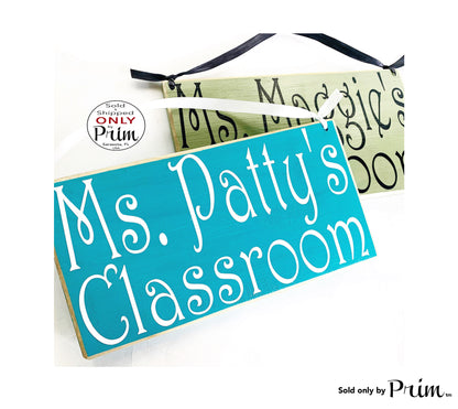 10x6 Teacher Classroom Name Custom Wood Sign Personalized Counselor Teach Class Student Class In Session Back to School Supplies Door Plaque
