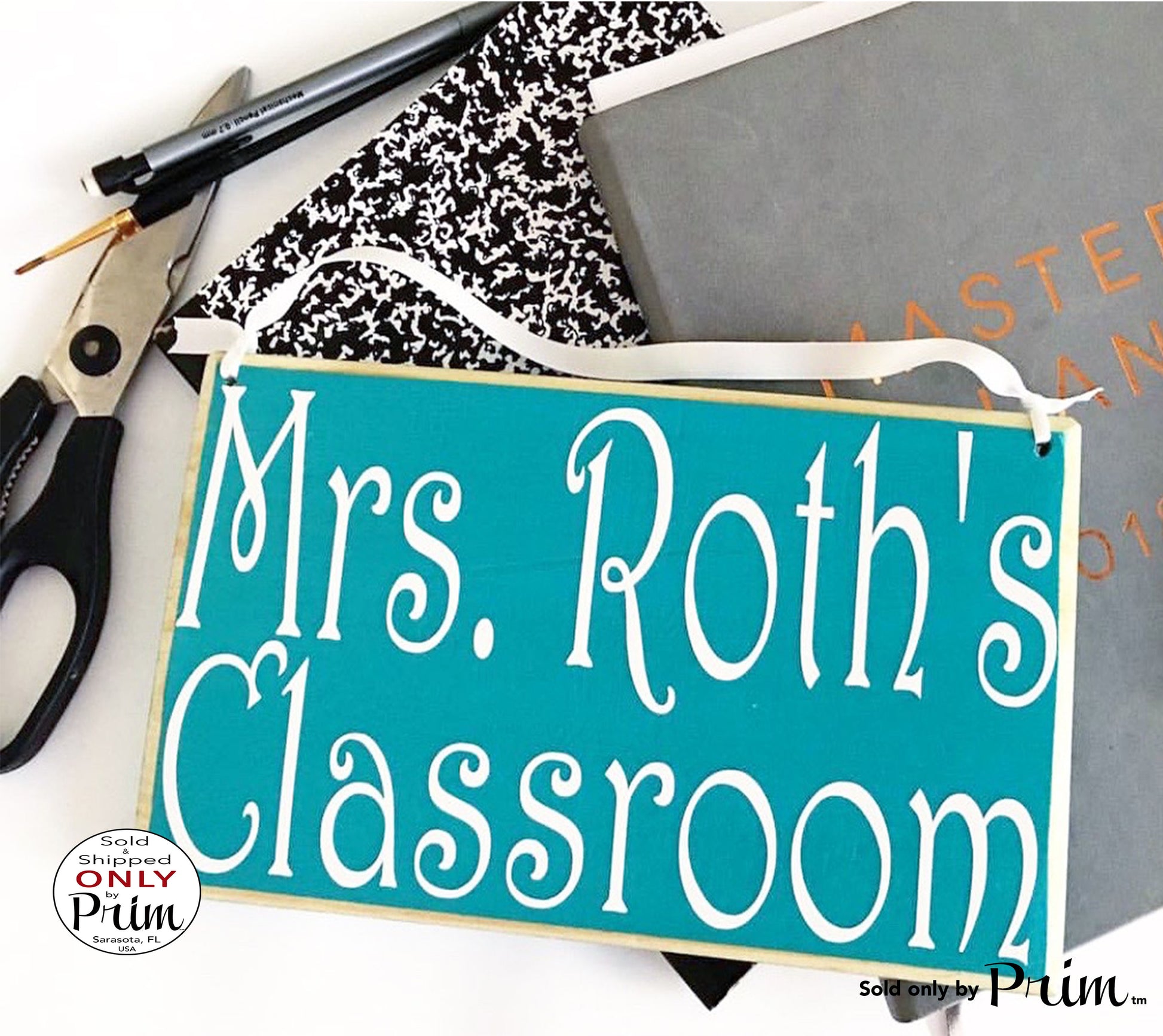 10x6 Teacher Classroom Name Custom Wood Sign Personalized Counselor Teach Class Student Class In Session Back to School Supplies Door Plaque