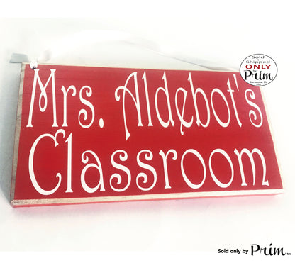 10x6 Teacher Classroom Name Custom Wood Sign Personalized Counselor Teach Class Student Class In Session Back to School Supplies Door Plaque