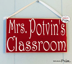 10x6 Teacher Classroom Name Custom Wood Sign Personalized Counselor Teach Class Student Class In Session Back to School Supplies Door Plaque