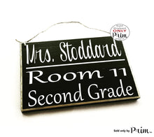 Load image into Gallery viewer, 8x6 Teacher Classroom Name Grade Room Number Custom Wood Sign Personalized Counselor Class Student Class In Session Back to School Supplies 
