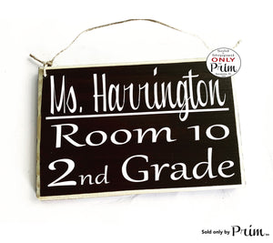 8x6 Teacher Classroom Name Grade Room Number Custom Wood Sign Personalized Counselor Class Student Class In Session Back to School Supplies 