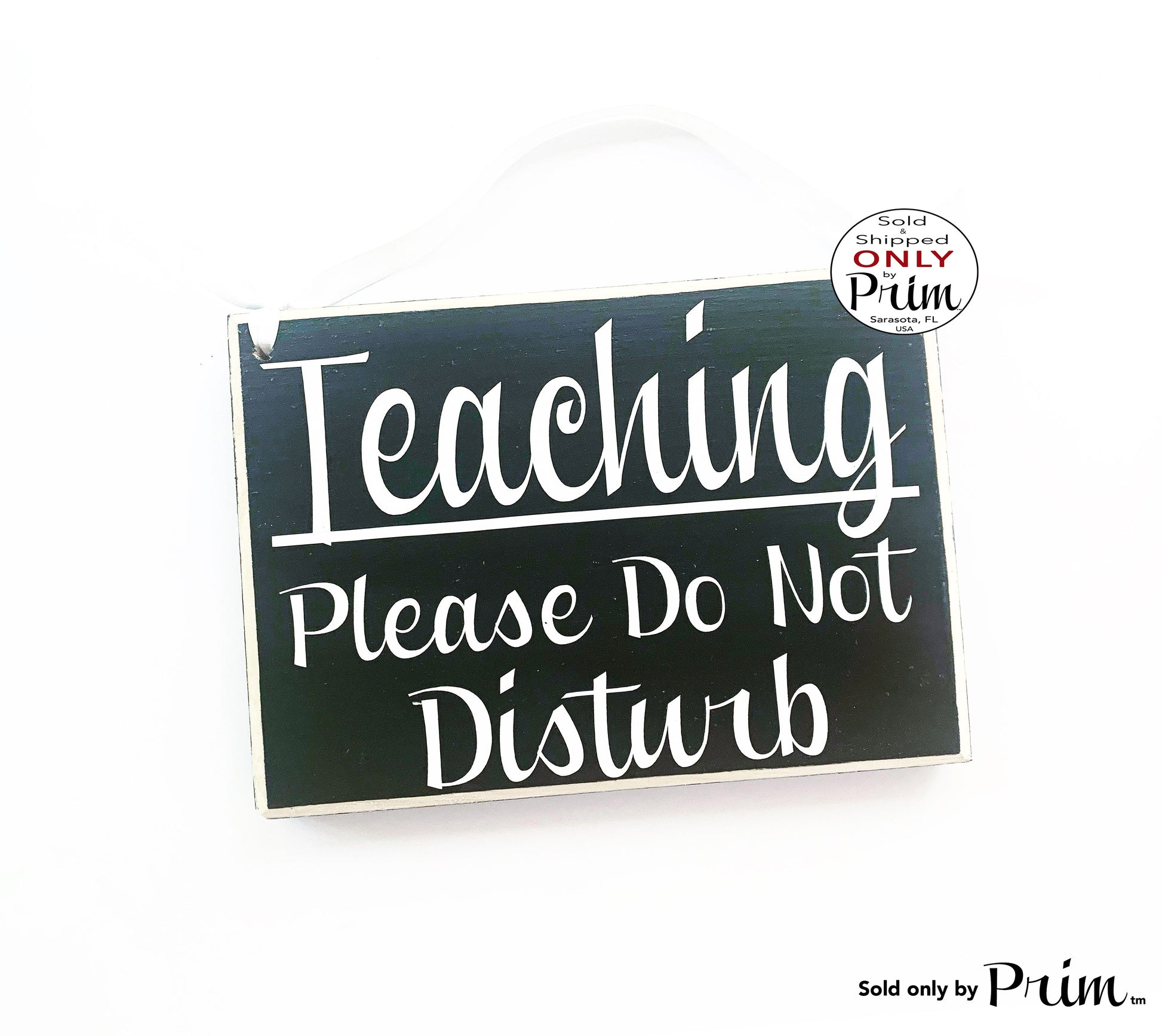 8x6 Teaching Please Do Not Disturb Custom Wood Sign Teacher School Progress Students Testing Class In Session Door Plaque Designs by Prim
