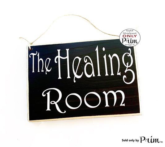 8x6 The Healing Room Custom Wood Sign | In Progress Session Please Do Not Disturb Spa Salon Yoga Welcome Office Wall Door Hanger Plaque Designs by Prim