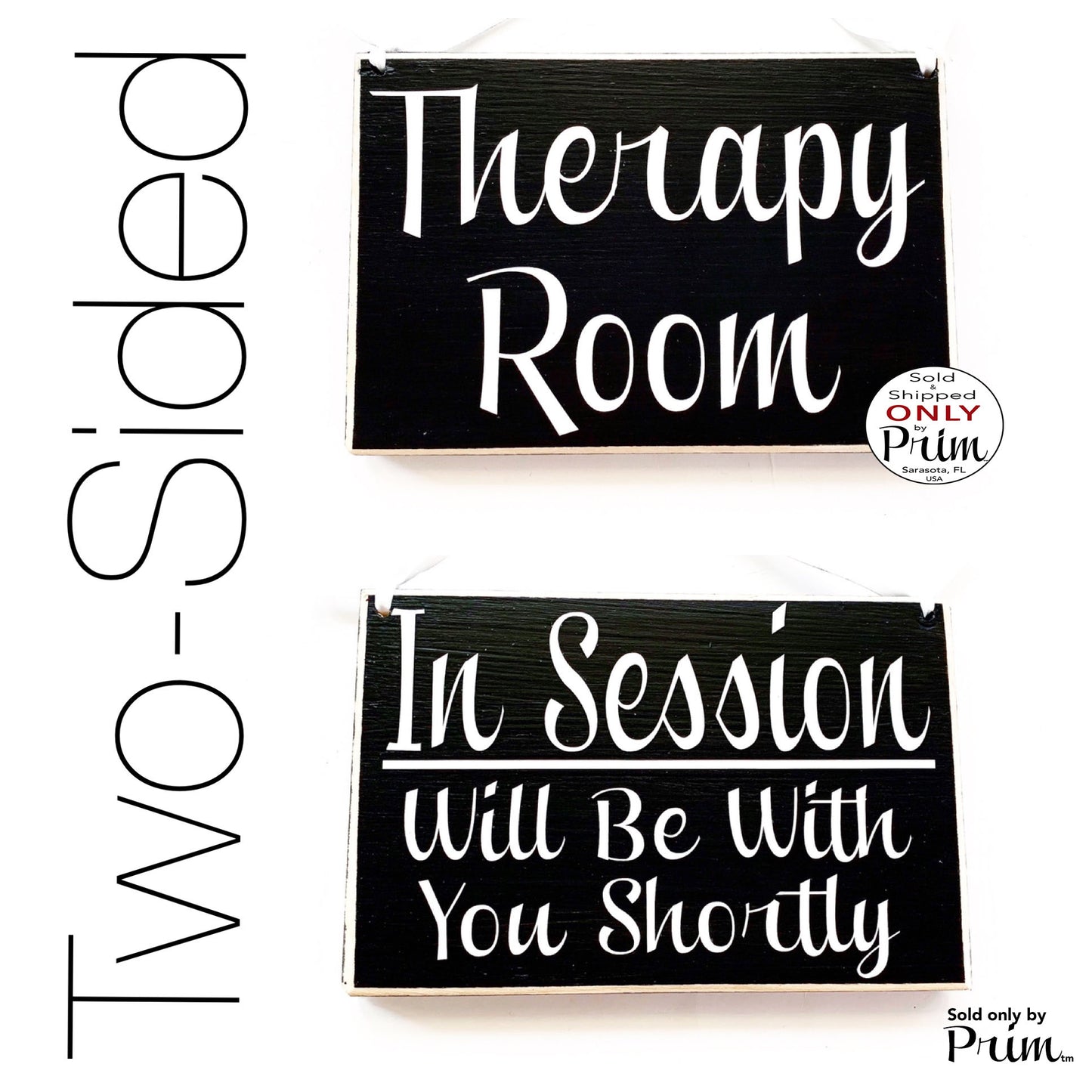 8x6 Therapy Room In Session Will Be With You Shortly Welcome Custom Wood Sign