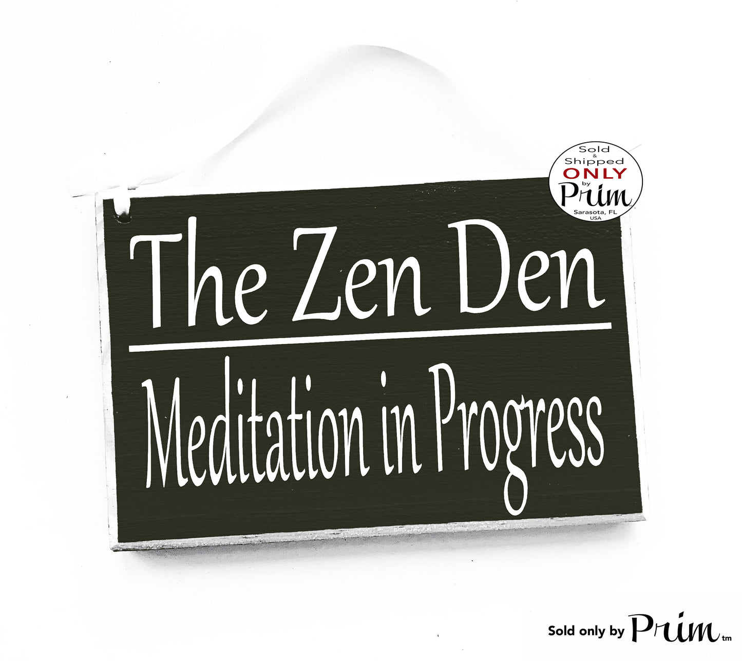 8x6 The Zen Den Meditation in Progress Custom Wood Sign Yoga Meditating Please Do Not Disturb In Session In A Meeting Shhh Door Plaque Designs by Prim