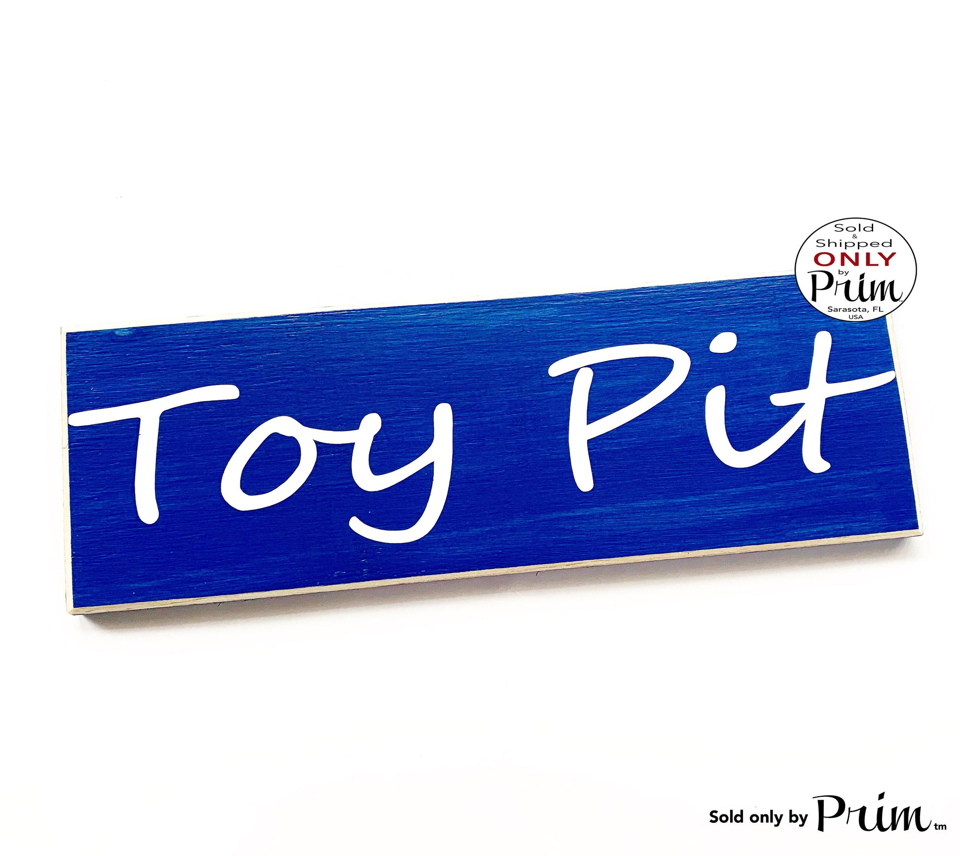 12x4 Toy Pit Custom Wood Sign Children Play Room Toys Preschool Daycare Nursery Store Shop Playtime Child Care Door Wall Plaque