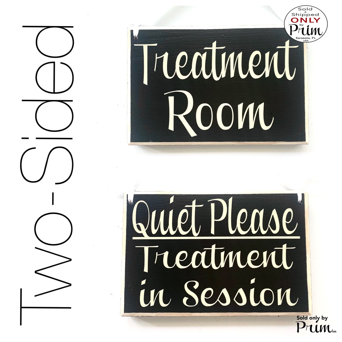 8x6 Treatment Room Quiet Please Treatment In Session Custom Wood Sign | Progress Office Business Salon Medical Clinic Plaque Do Not Disturb Designs by Prim