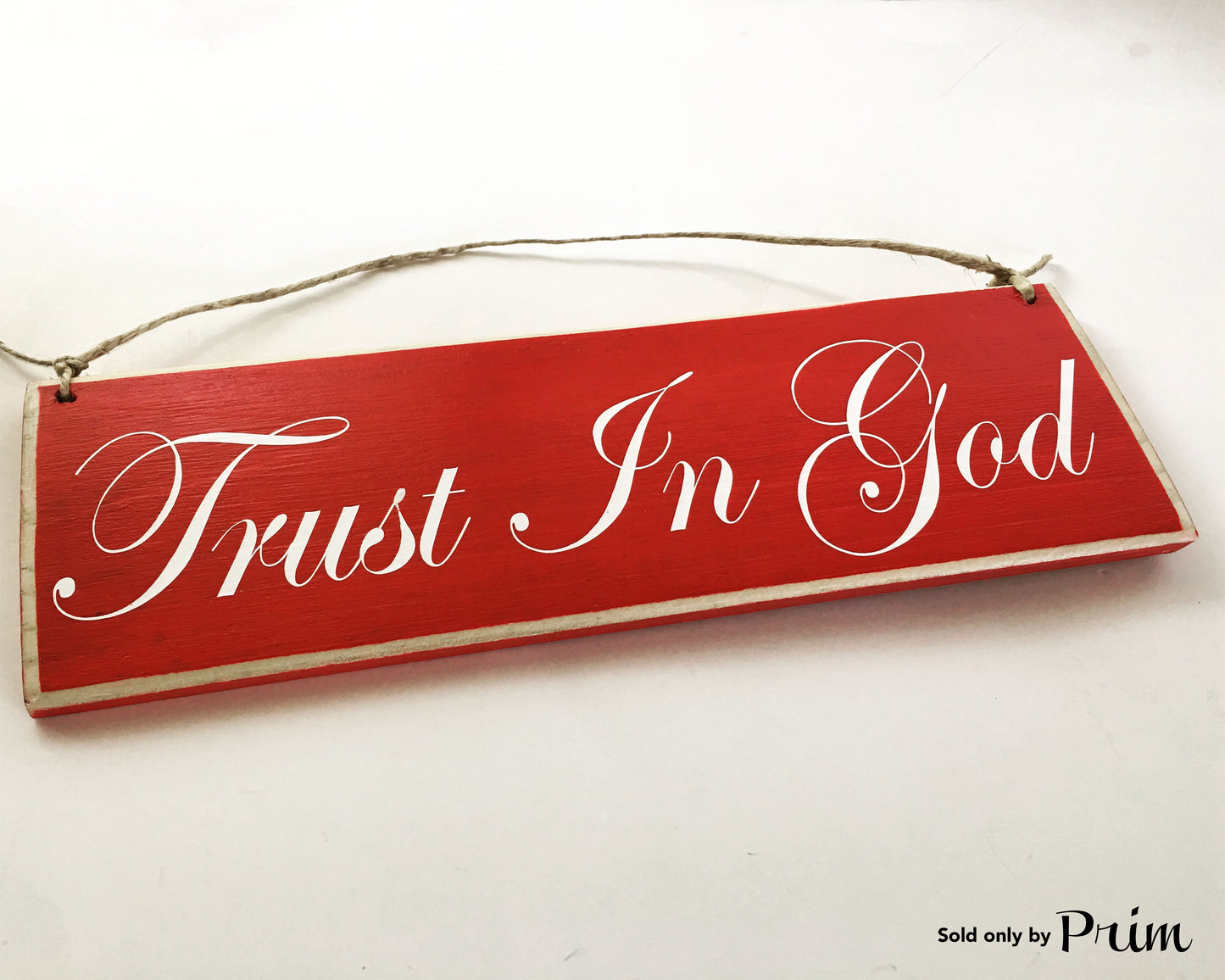 10x6 Trust In God (Choose Color) Spiritual Inspirational God Religion Prayer Pray Welcome Wood Sign