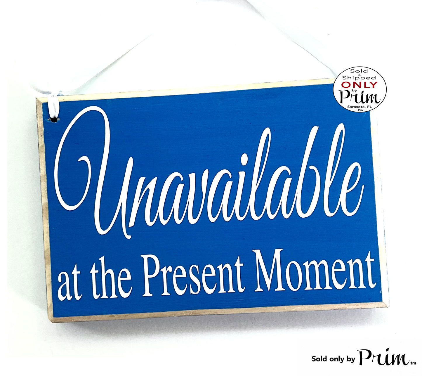 8x6 Unavailable at the Present Moment Custom Wood Sign In a Meeting Please Do Not Disturb Office Conference Session Progress Door Plaque Designs by Prim