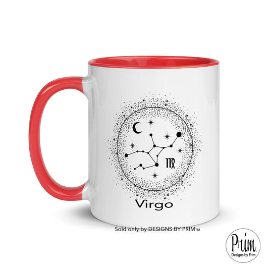 Designs by Prim Virgo Constellation Zodiac 11 Ounce Ceramic Mug | Astrology Horoscope 12 Months Birthday Gift Coffee Tea Cup