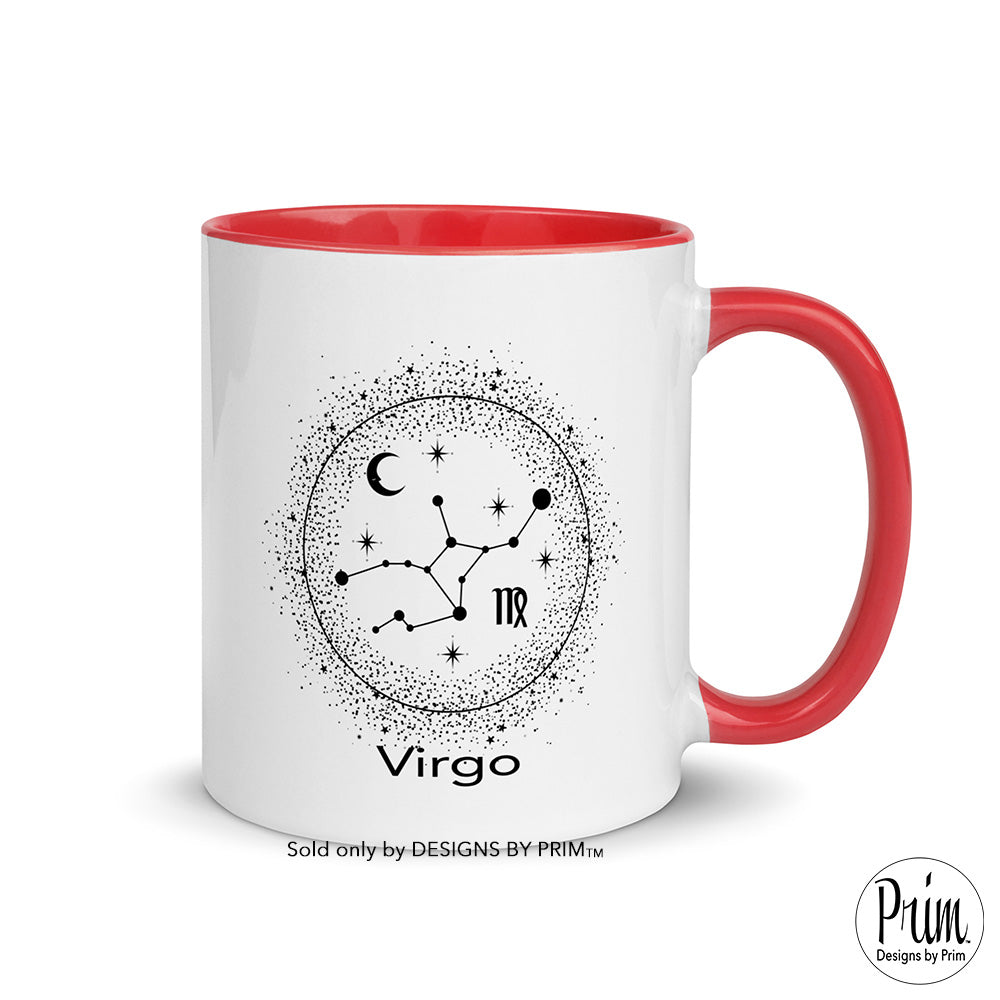 Designs by Prim Virgo Constellation Zodiac 11 Ounce Ceramic Mug | Astrology Horoscope 12 Months Birthday Gift Coffee Tea Cup