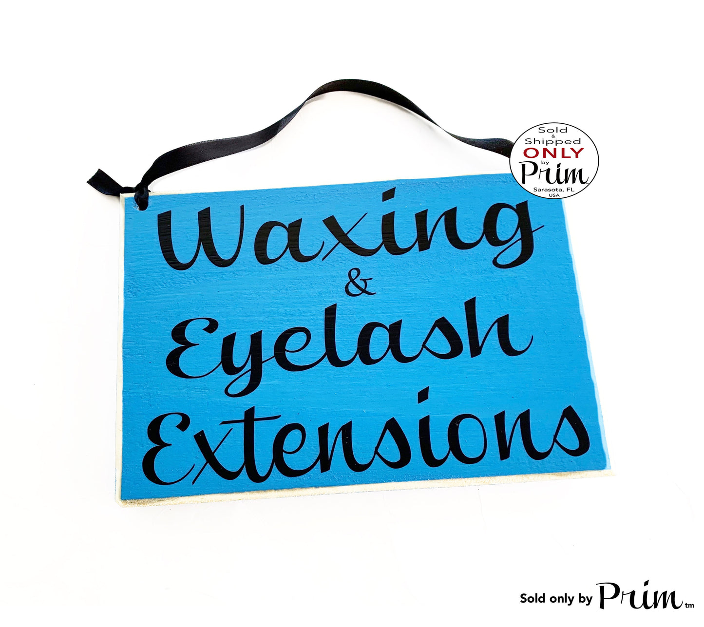 10x8 Waxing and Eyelash Extensions Custom Wood Sign | Room Spa Welcome Facial Treatment Eyebrow Lashes Relaxation Soft Voices Door Plaque