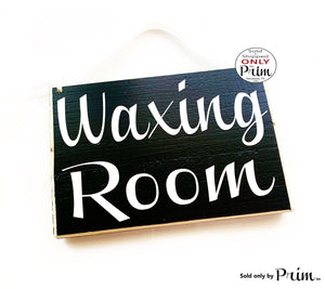 8x6 Waxing Room Custom Wood Sign Spa Please Do Not Disturb Welcome Facial Treatment Eyebrow Lashes Relaxation Soft Voices Door Plaque 