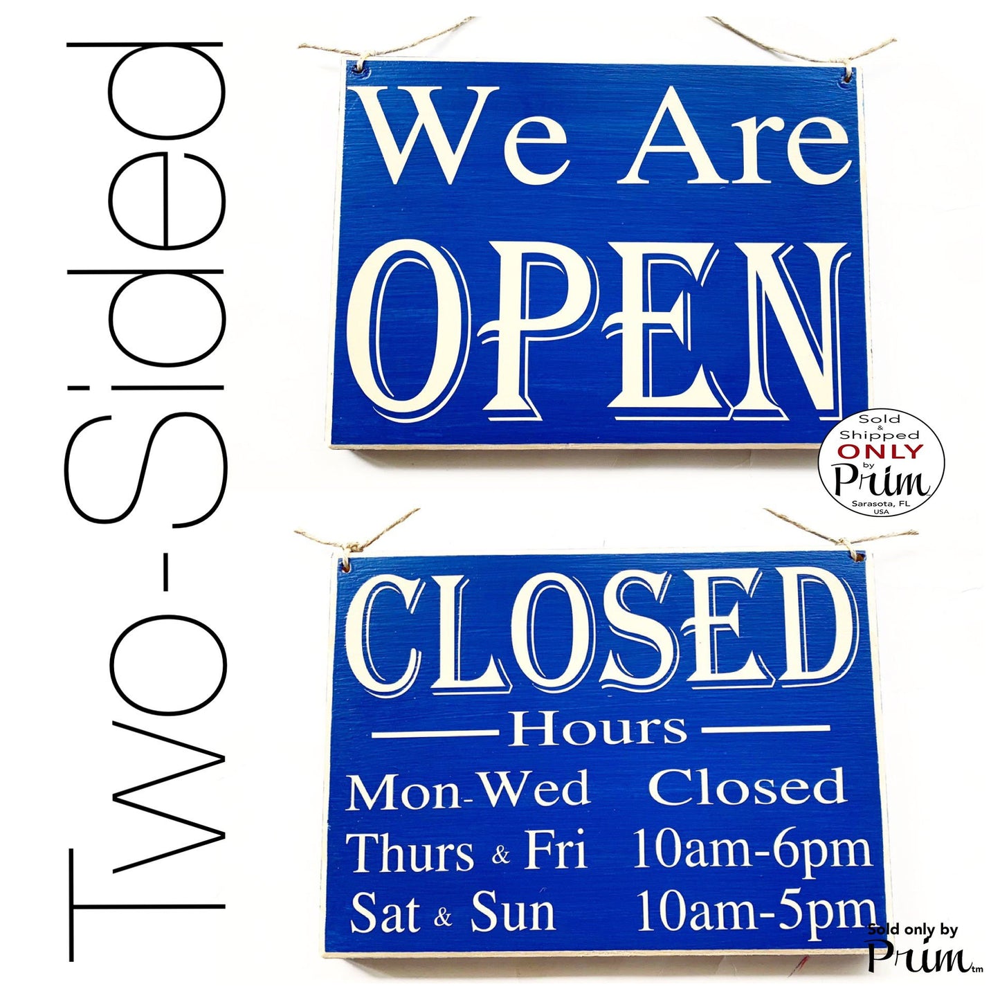 10x8 We Are Open Closed Business Hours Custom Wood Sign Salon Spa Store Office Business Hours Welcome Retail Restaurant Coffee Shop Door 