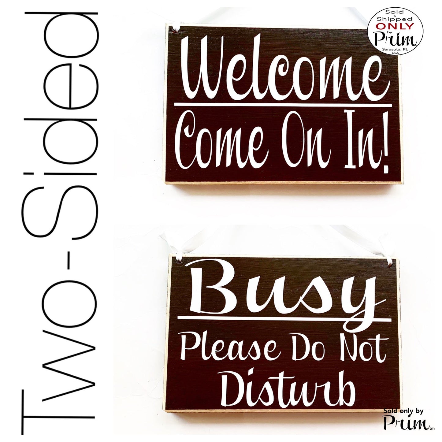 8x6 Two Sided Welcome Come On In Busy Please Do Not Disturb Custom Wood Sign Office Business Salon Spa Store In Session Door Plaque