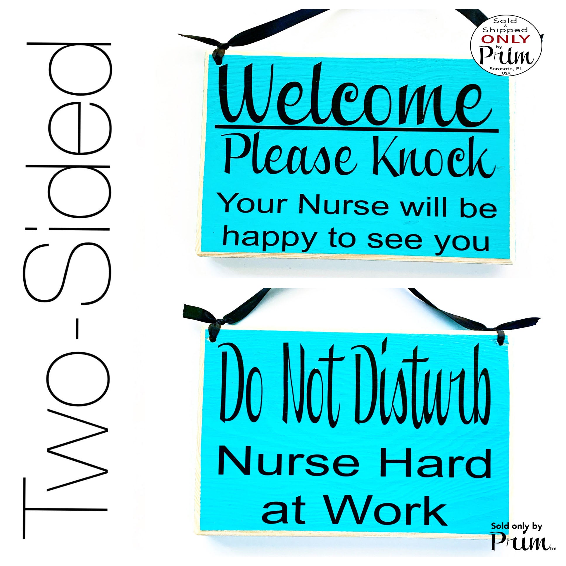Two Sided 8x6 Welcome Please Knock Nurse Available Do Not Disturb Not Available Custom Wood Sign In Session Clinic Office Door Hanger Plaque Designs by Prim