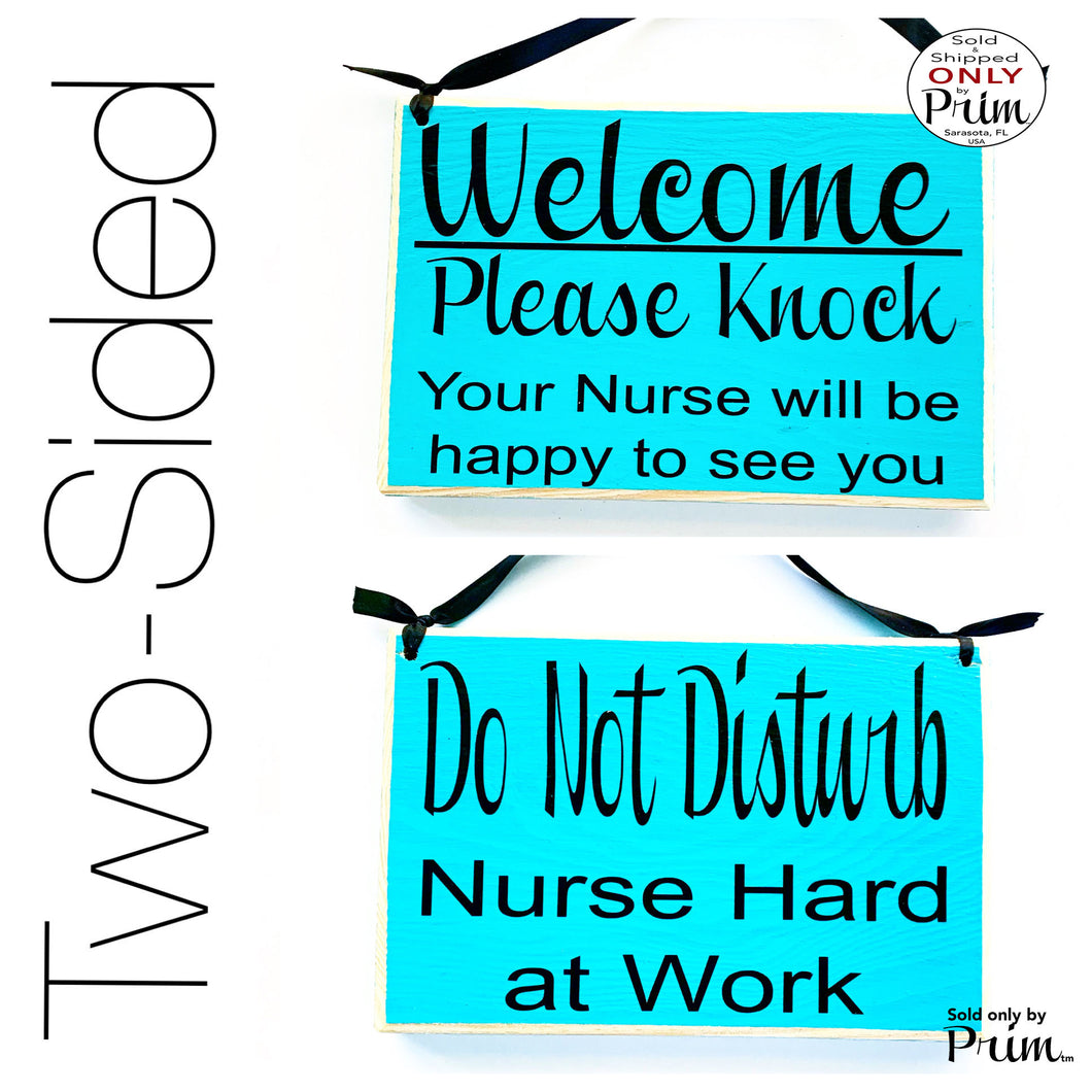 Two Sided 8x6 Welcome Please Knock Nurse Available Do Not Disturb Not Available Custom Wood Sign In Session Clinic Office Door Hanger Plaque Designs by Prim
