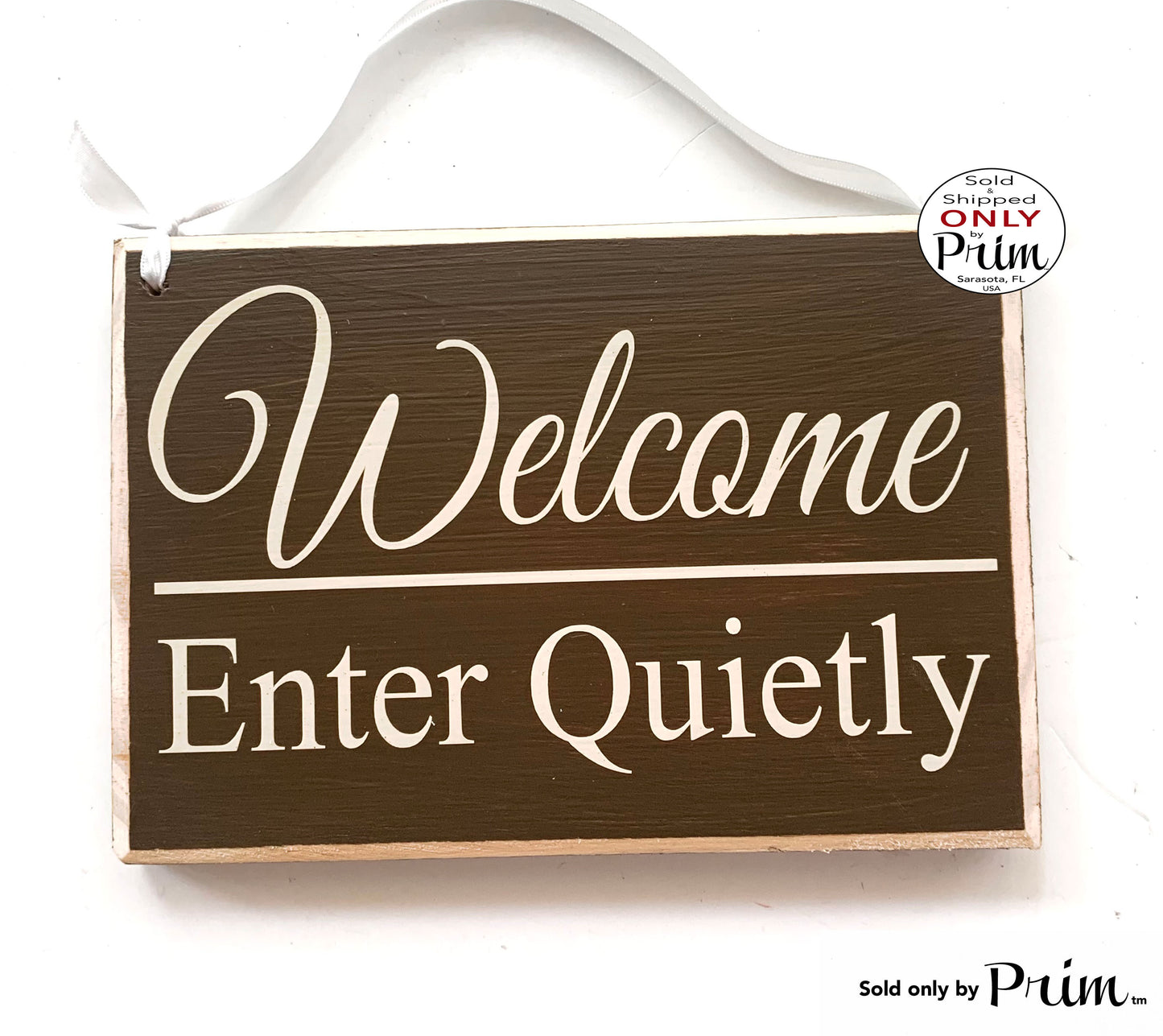 8x6 Welcome Enter Quietly Custom Wood Sign Please Knock Soft Voices In Session In Progress Office Front Door Sign Welcome Wall Door Plaque Designs by Prim
